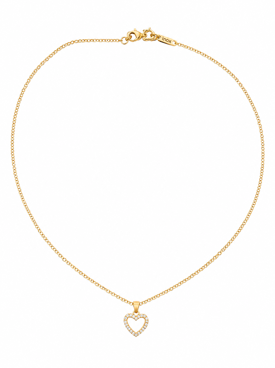 Collar corazón hueco