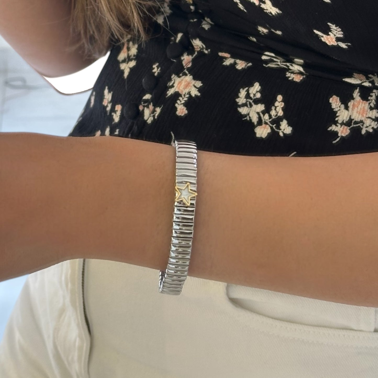 Pulsera acero estrella
