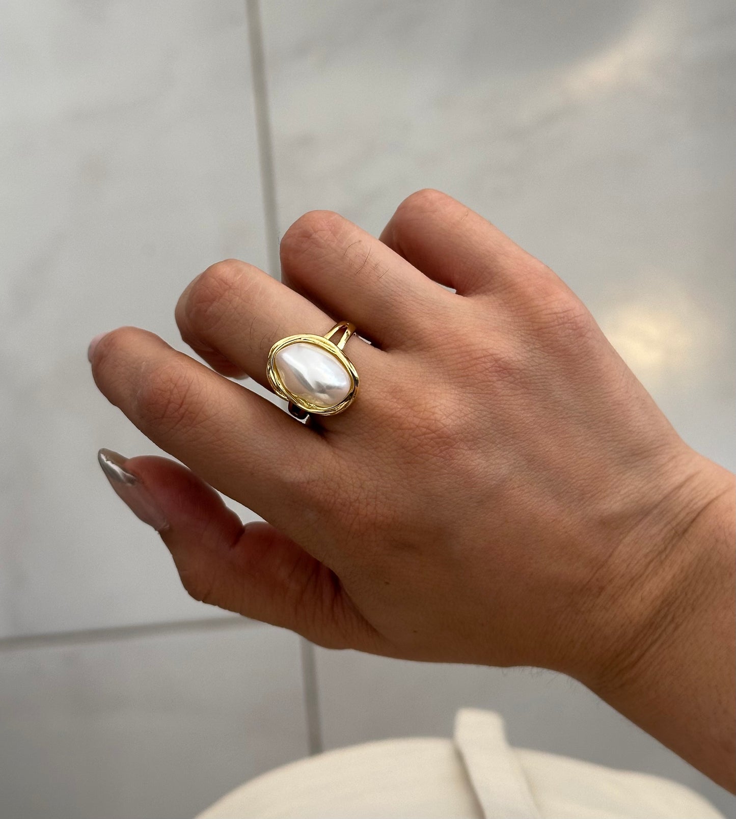 Anillo perla