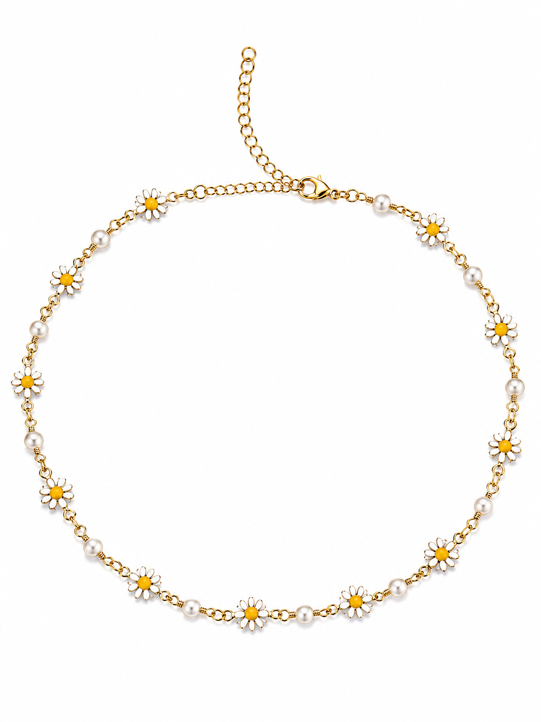 Collar margaritas blancas