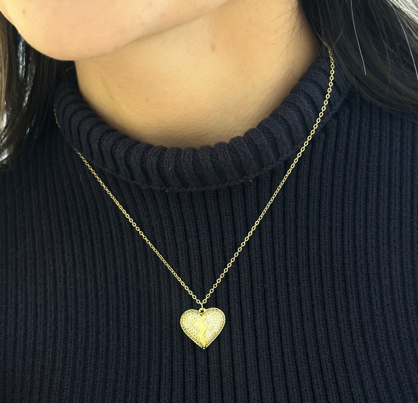 Collar corazón partio