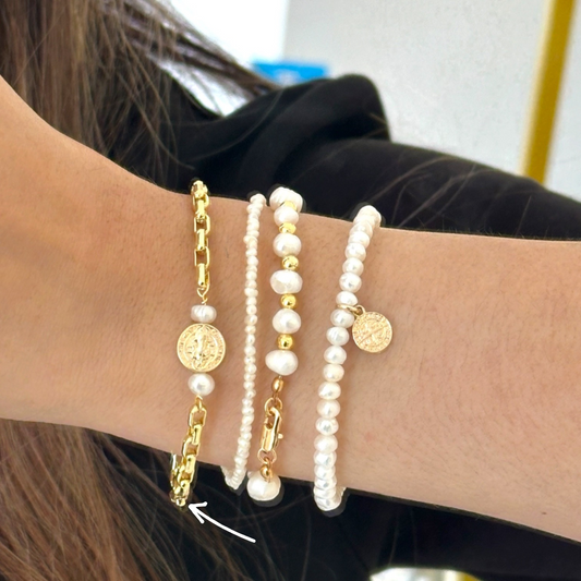 Pulsera San Benito-Perlas