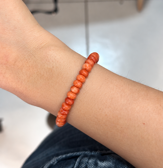 Pulsera ágata naranja