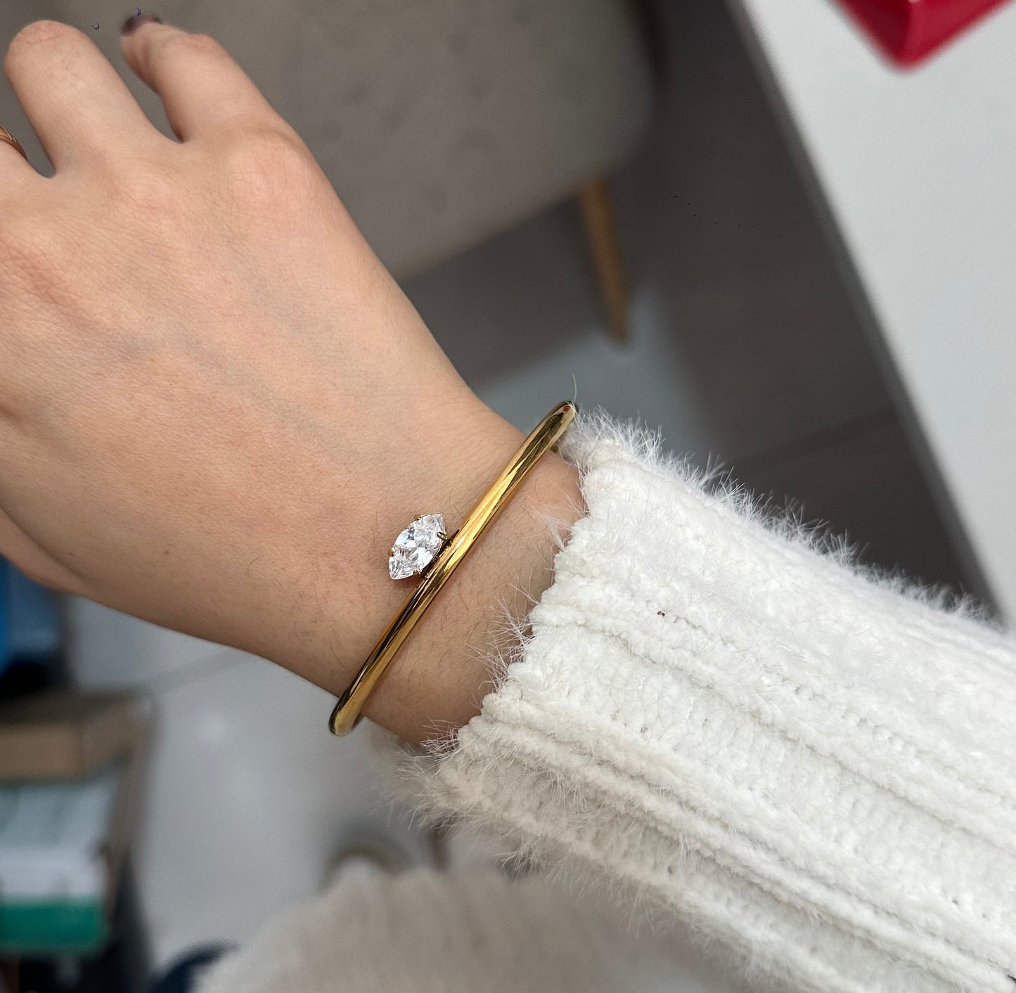 Pulsera rígida zirconia