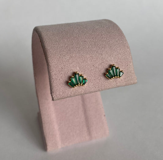 Studs barritas esmeralda
