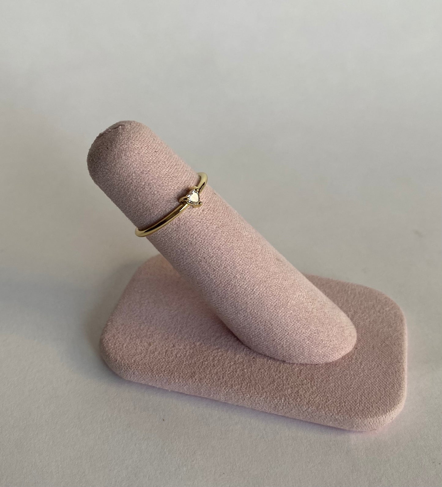 Anillo zirconia corazón