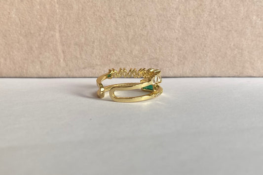Anillo doble baguette