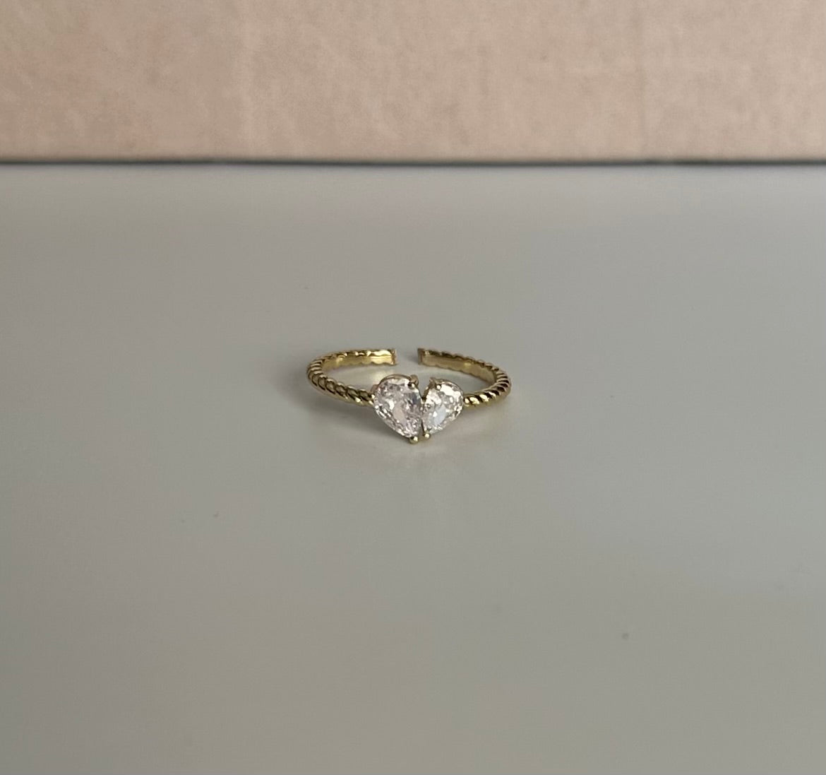 Anillo doble gota