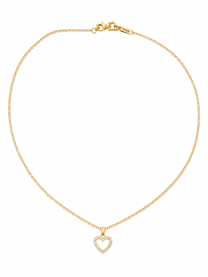 Collar corazón hueco