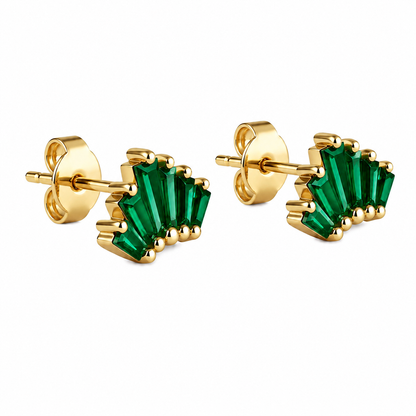 Studs barritas esmeralda