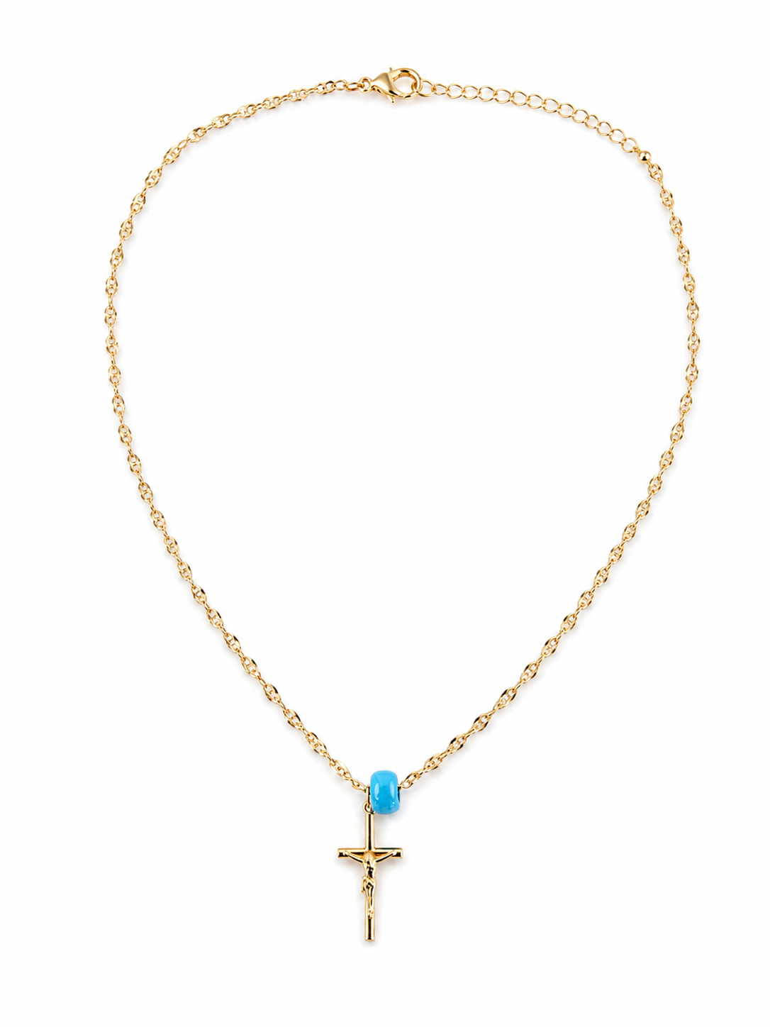 Collar religioso turquesa
