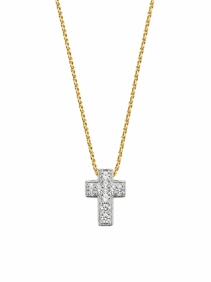 Collar cruz bitono