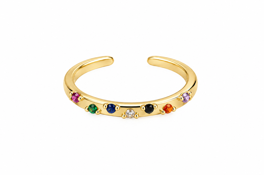 Anillo rainbow dots