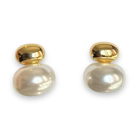 Aretes bolita perla