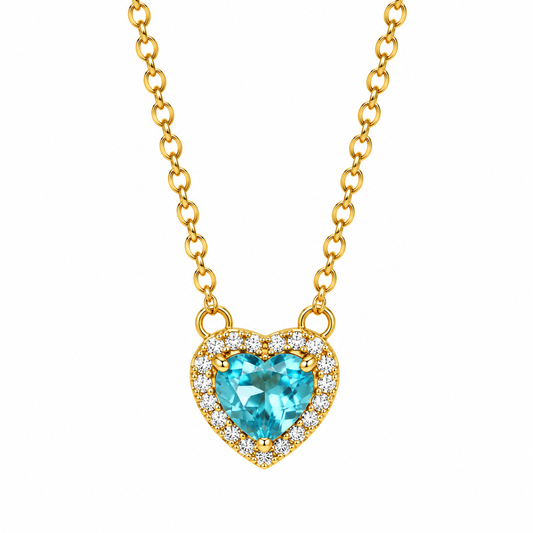 Collar corazón royal colores