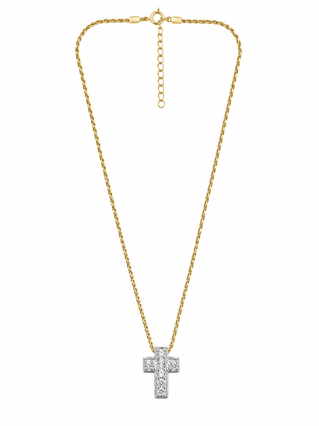 Collar cruz bitono