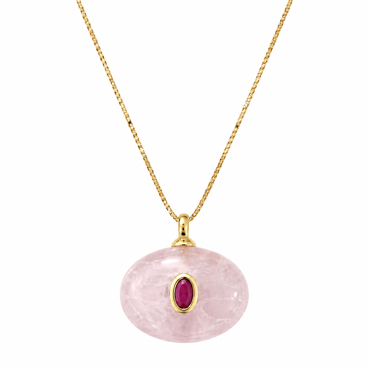 Collar dije oval cuarzo