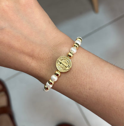 Pulsera San Benito perlas