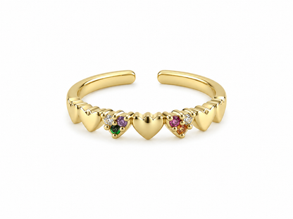 Anillo rainbow hearts