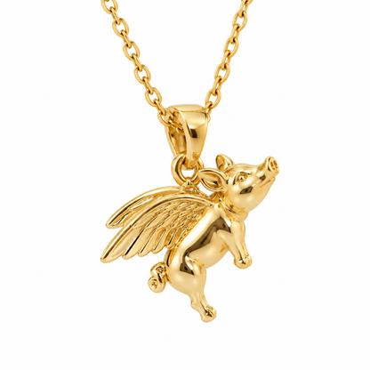 Collar cerdito volador