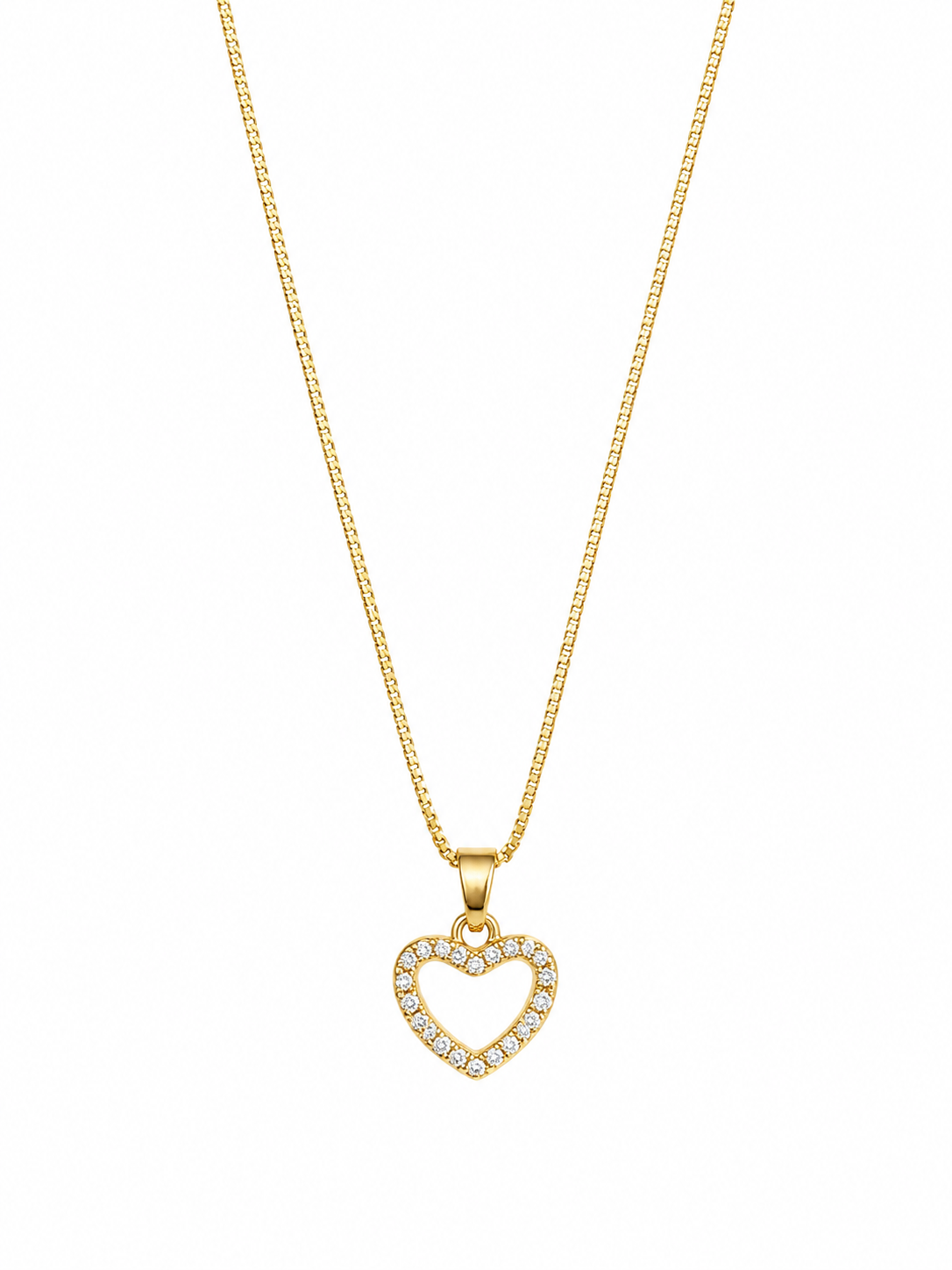 Collar corazón hueco
