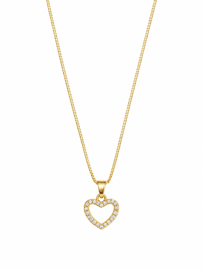 Collar corazón hueco