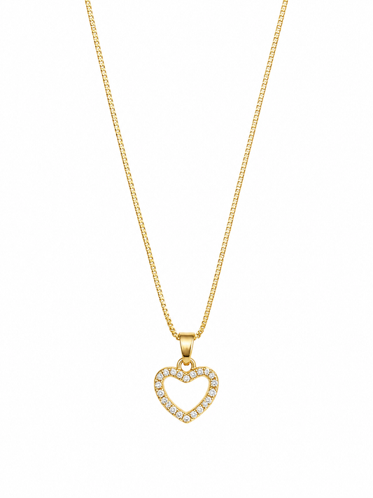 Collar corazón hueco