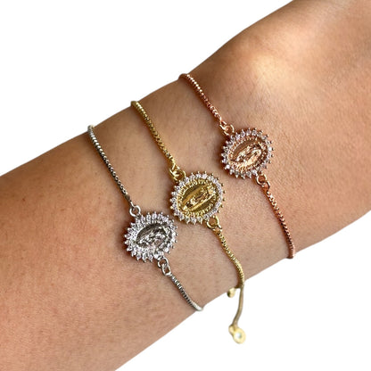 Pulseras Virgen zirconia
