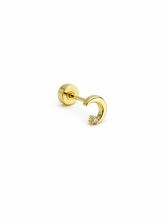 Piercing luna zirconia