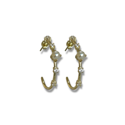 Media arracada perlas