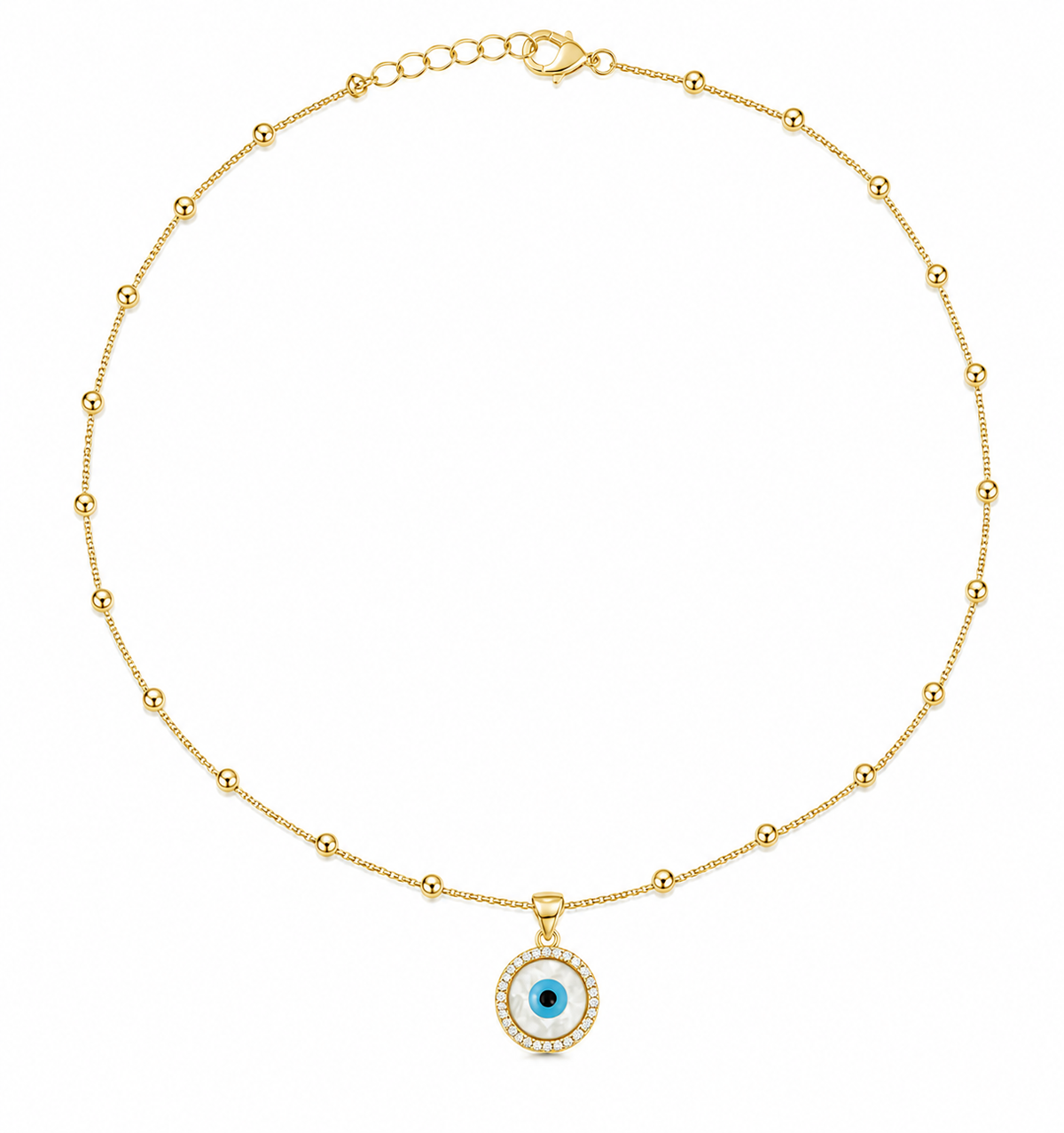 Collar ojo madre perla