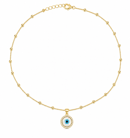 Collar ojo madre perla