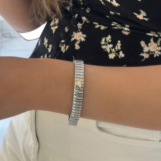 Pulsera acero estrella