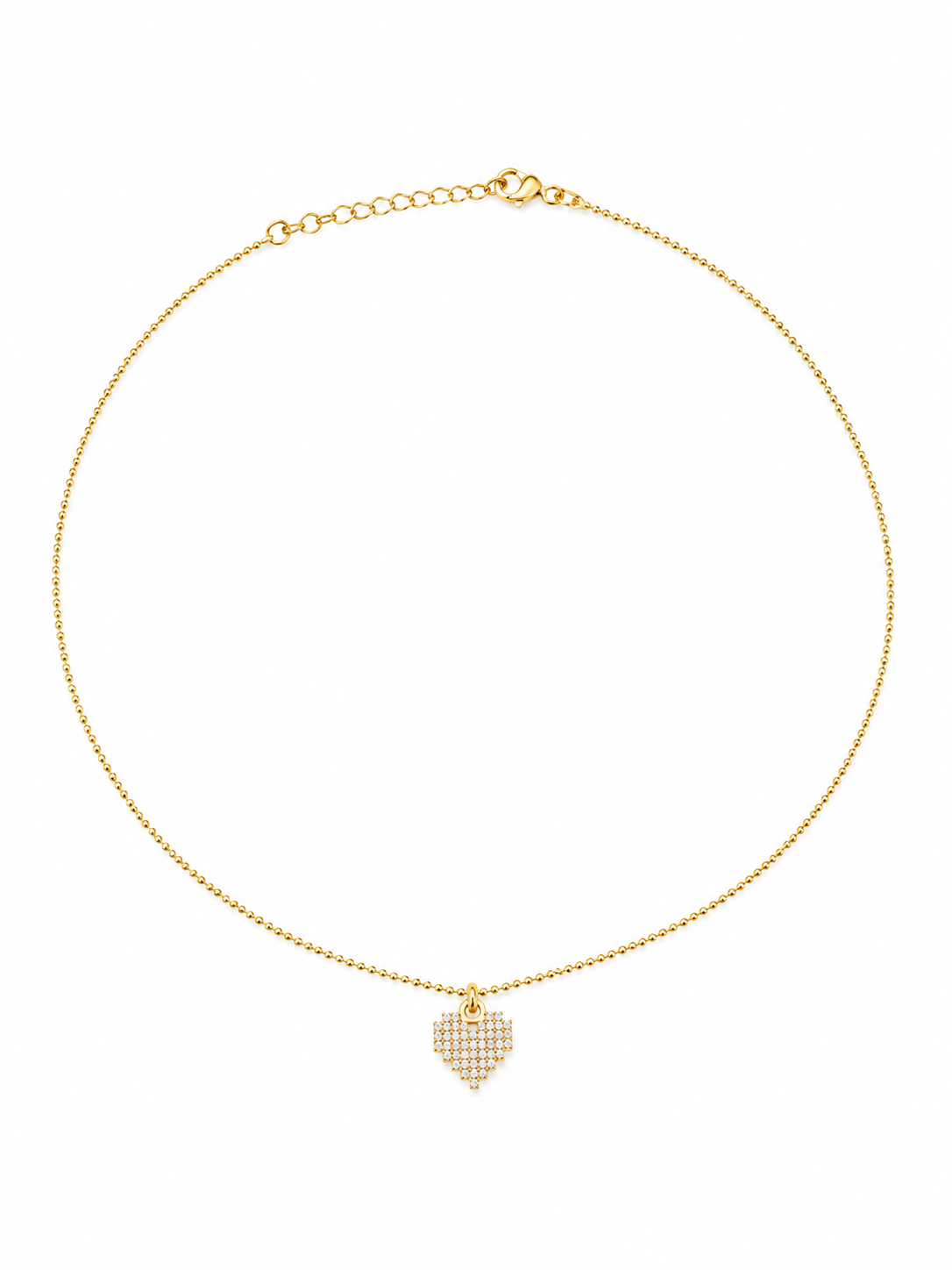 Collar corazón pixeleado