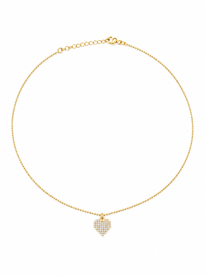 Collar corazón pixeleado