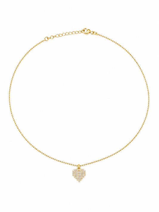 Collar corazón pixeleado