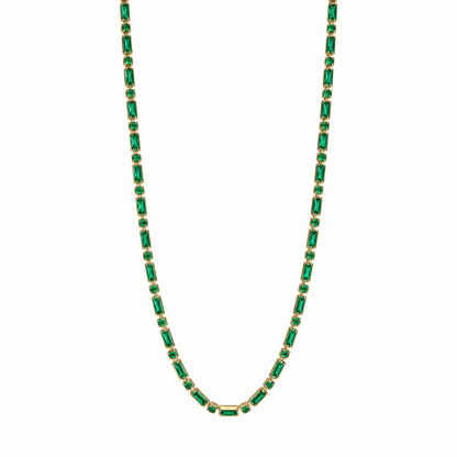 Choker Tennis-baguette verde