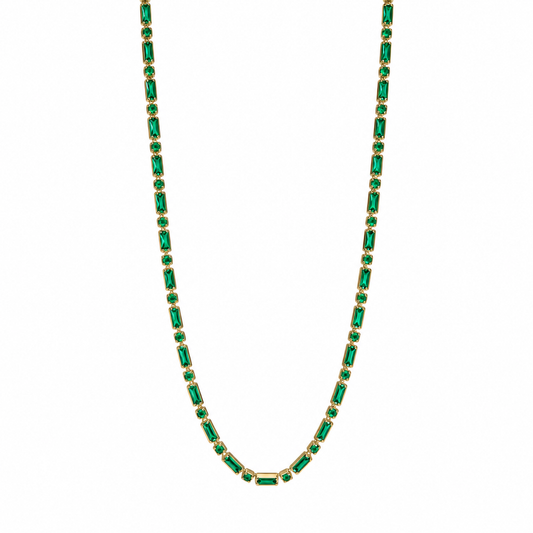 Choker Tennis-baguette verde
