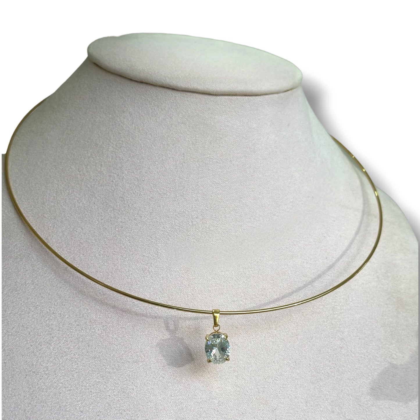 Choker rígido zirconia oval