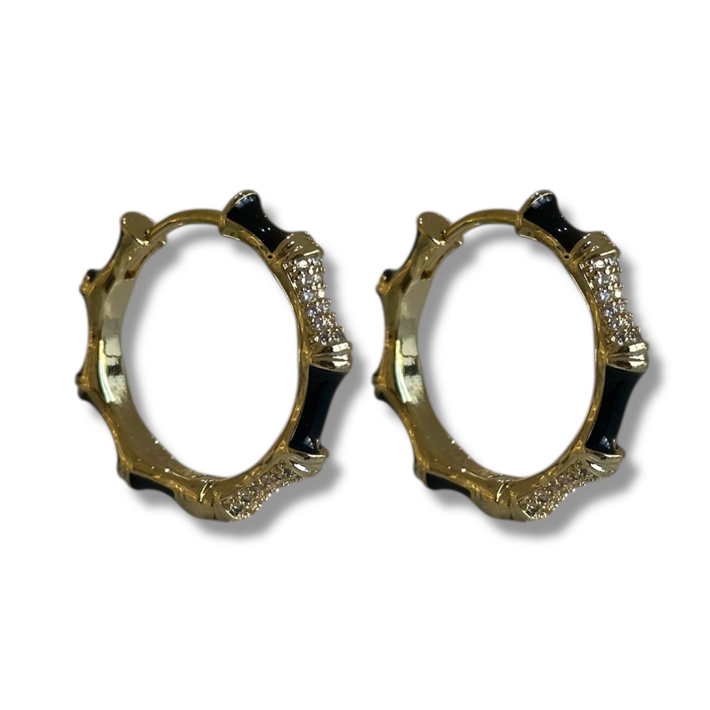 Arracada bamboo negro