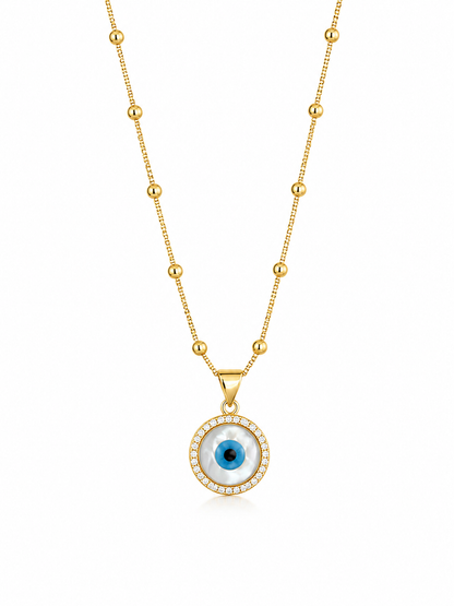 Collar ojo madre perla