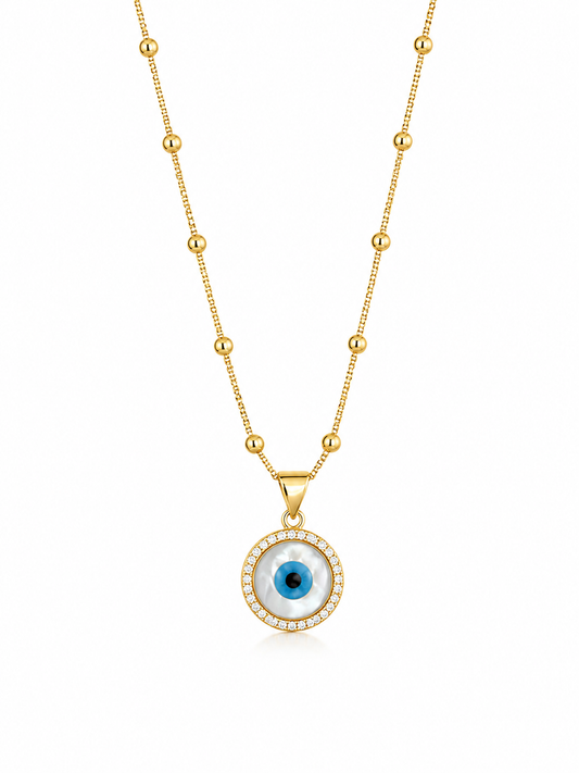 Collar ojo madre perla
