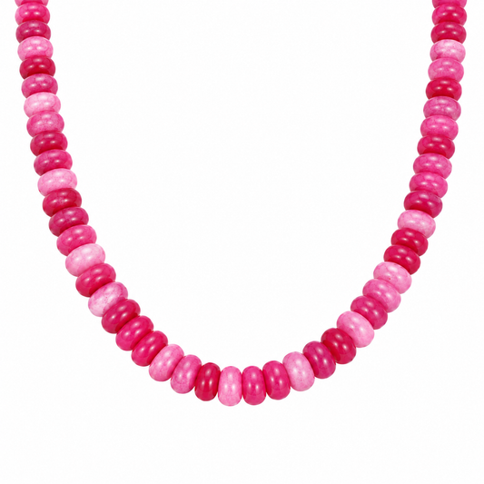 Collar piedra ágata rosa