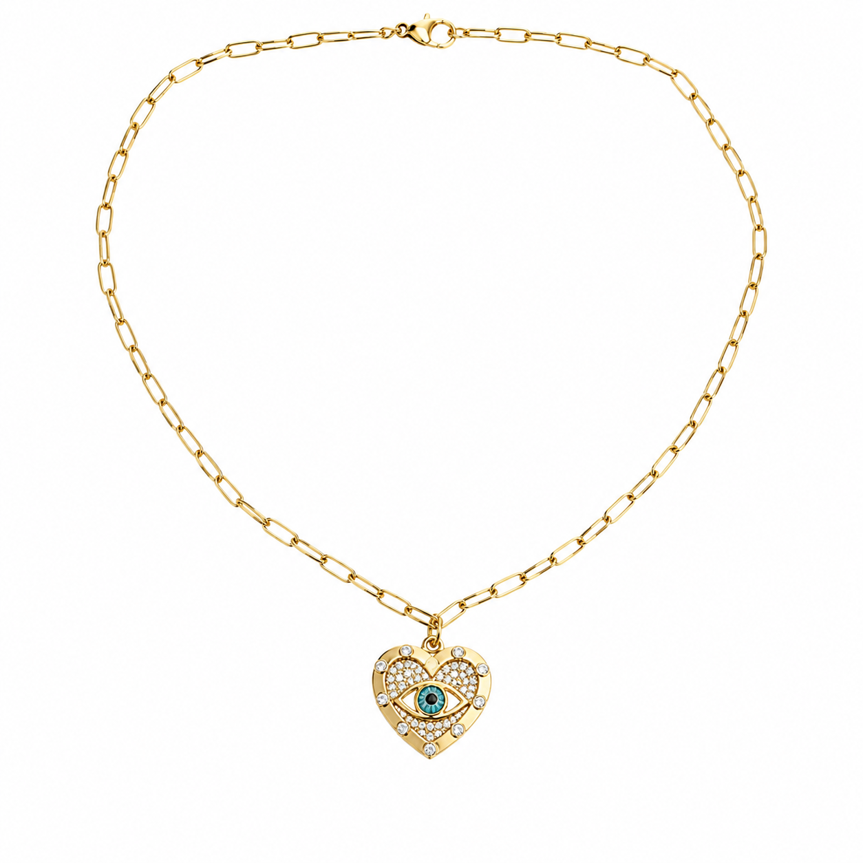 Collar corazon ojo