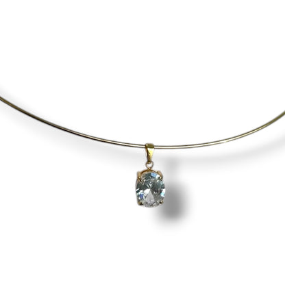 Choker rígido zirconia oval