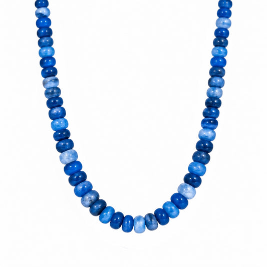 Collar piedra ágata azul