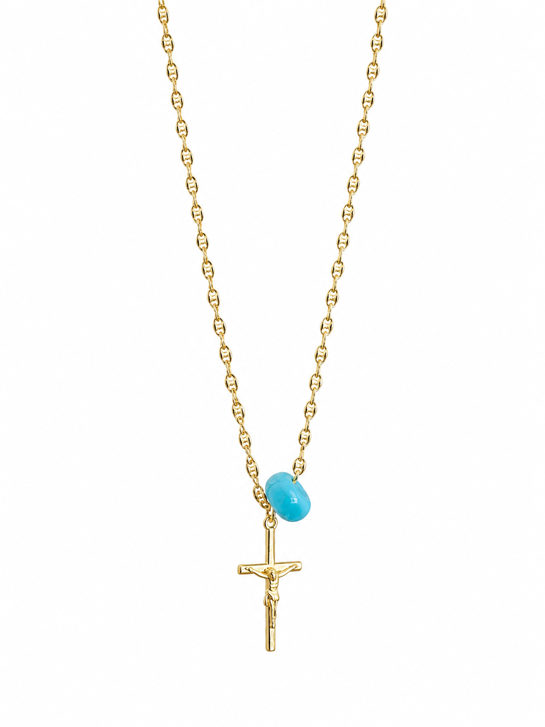 Collar religioso turquesa