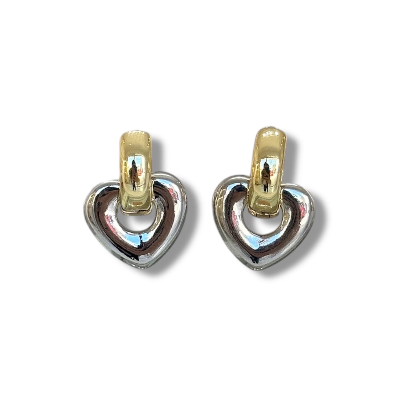 Aretes Corazón bitono