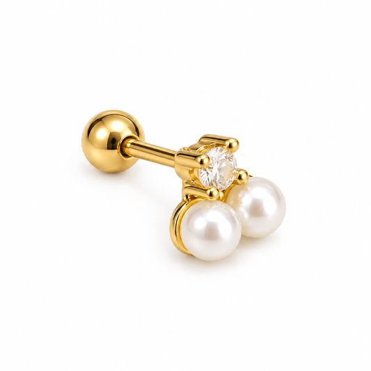 Piercing doble perla