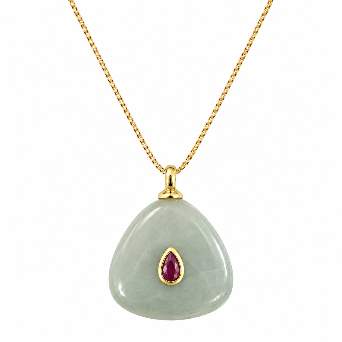 Collar triángulo jade
